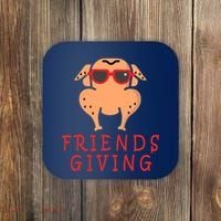 Friendsgiving Cool Thanksgiving Turkey Funny Coaster thumb 0