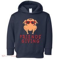 Friendsgiving Cool Thanksgiving Turkey Funny Toddler Hoodie thumb 0