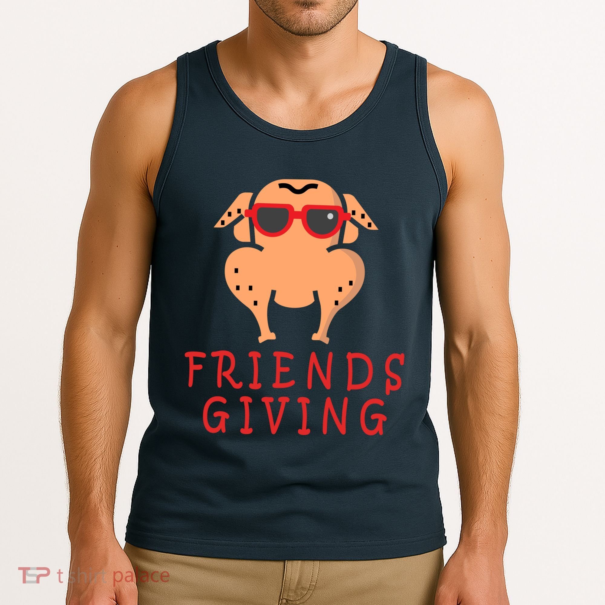 Friendsgiving Cool Thanksgiving Turkey Funny Tank Top