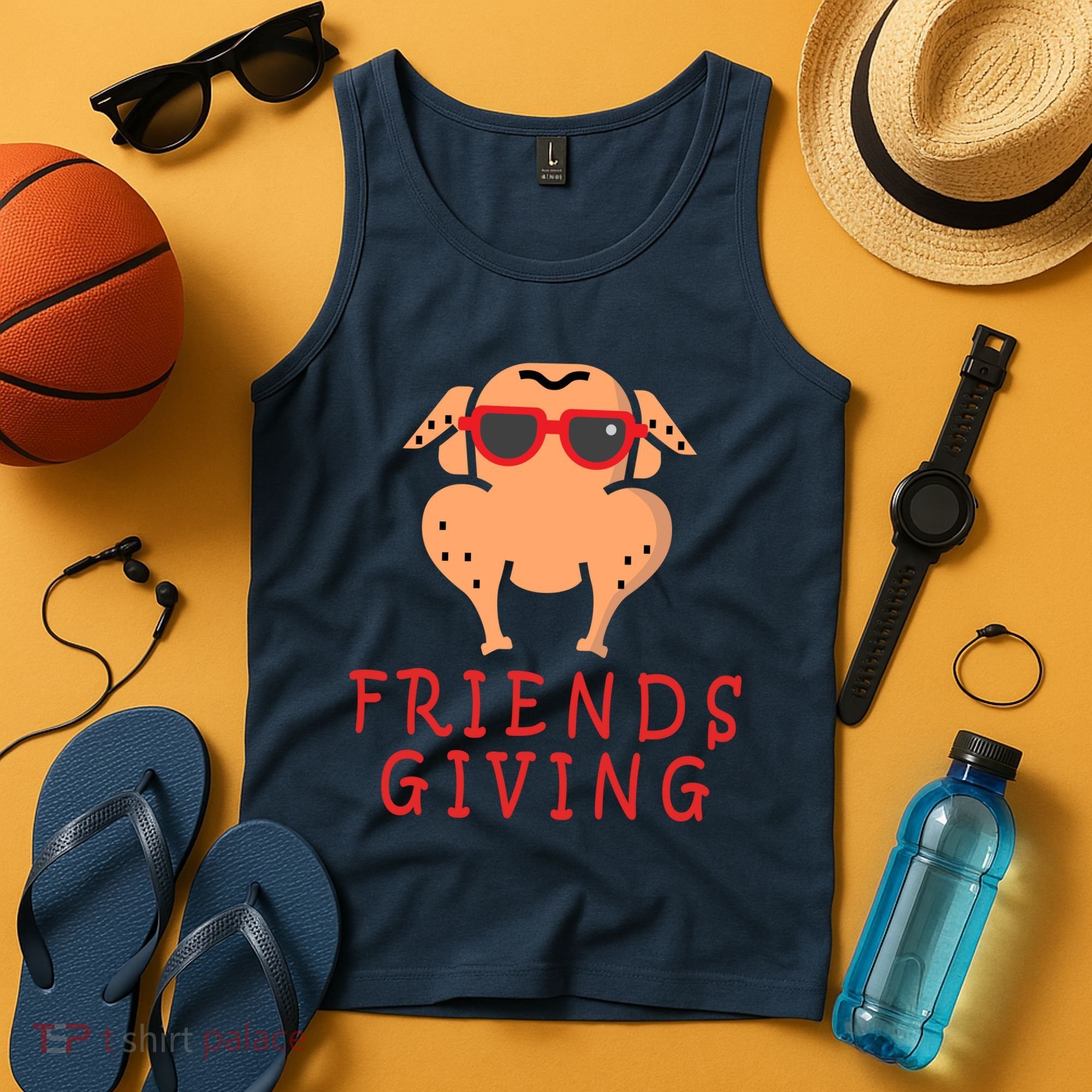 Friendsgiving Cool Thanksgiving Turkey Funny Tank Top