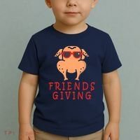 Friendsgiving Cool Thanksgiving Turkey Funny Toddler T-Shirt thumb 2