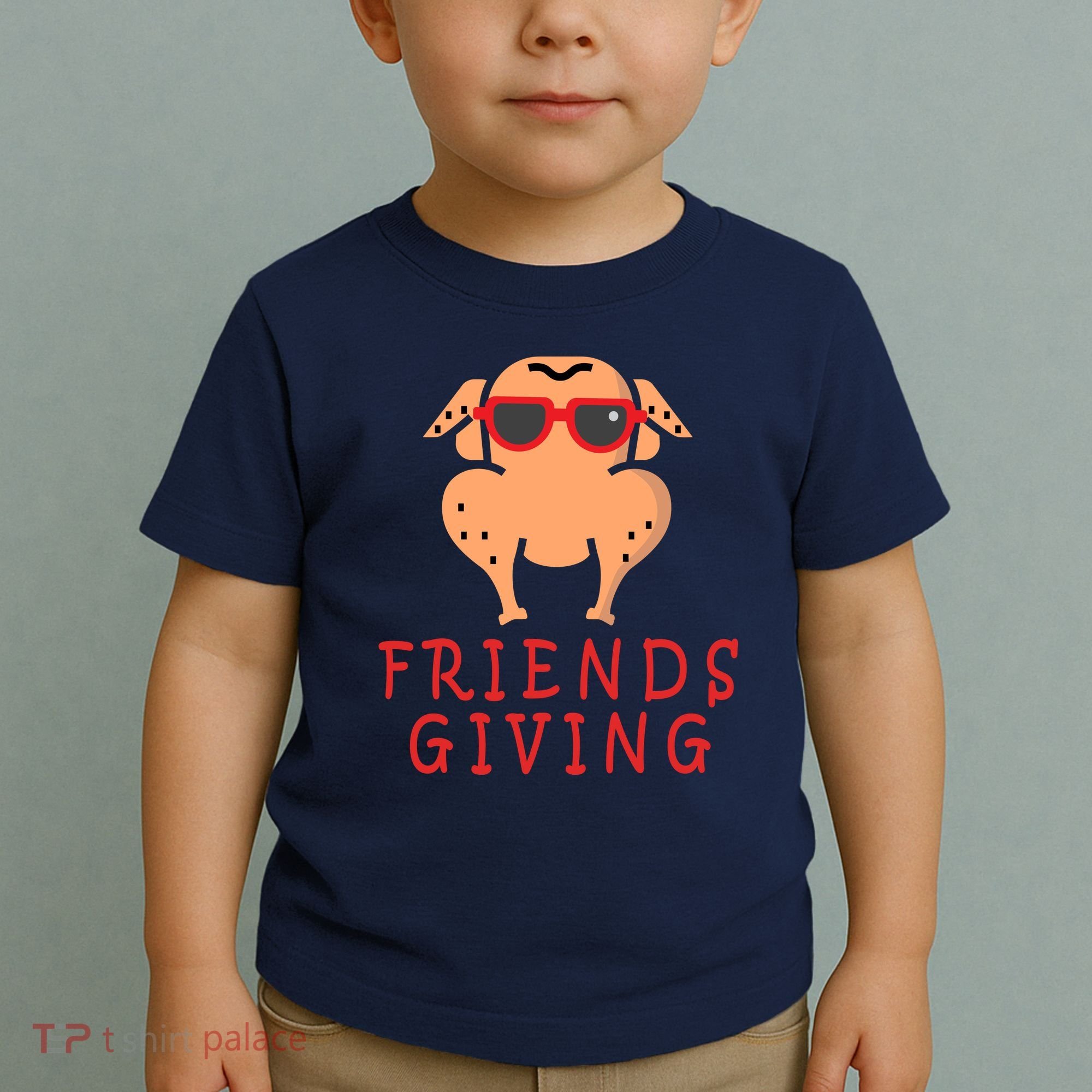 Friendsgiving Cool Thanksgiving Turkey Funny Toddler T-Shirt