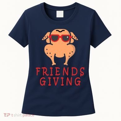 Friendsgiving Cool Thanksgiving Turkey Funny Women's T-Shirt