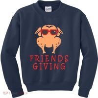 Friendsgiving Cool Thanksgiving Turkey Funny Kids Sweatshirt thumb 0