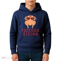 Friendsgiving Cool Thanksgiving Turkey Funny Kids Hoodie thumb 4
