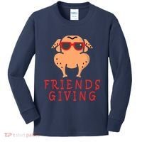Friendsgiving Cool Thanksgiving Turkey Funny Kids Long Sleeve Shirt thumb 0