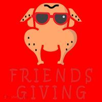 Friendsgiving Cool Thanksgiving Turkey Funny Santa Hat thumb 1