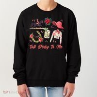 Funny Cute Talk Derby To Me Horse Racing Women's Sweatshirt thumb 0