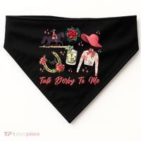 Funny Cute Talk Derby To Me Horse Racing USA-Made Doggie Bandana thumb 0