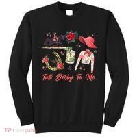 Funny Cute Talk Derby To Me Horse Racing Sweatshirt thumb 0