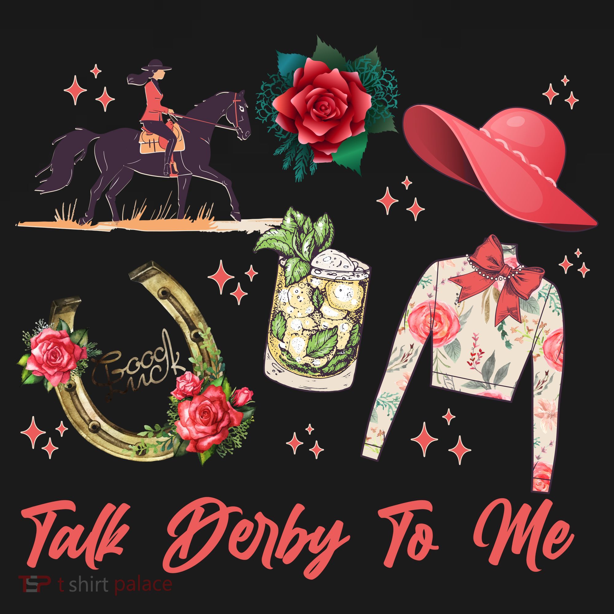 Funny Cute Talk Derby To Me Horse Racing Women's Hoodie