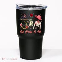 Funny Cute Talk Derby To Me Horse Racing Tumbler thumb 0
