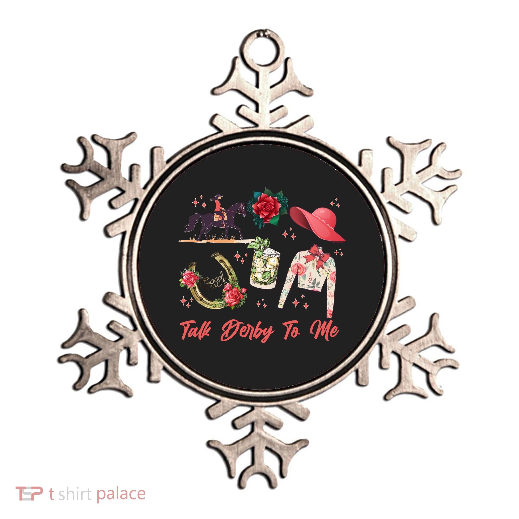 Funny Cute Talk Derby To Me Horse Racing Ornament
