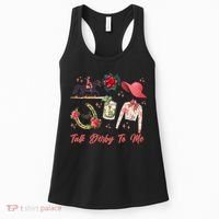 Funny Cute Talk Derby To Me Horse Racing Women's Tank Top thumb 0