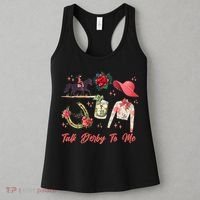 Funny Cute Talk Derby To Me Horse Racing Women's Tank Top thumb 3