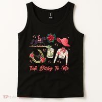 Funny Cute Talk Derby To Me Horse Racing Tank Top thumb 2