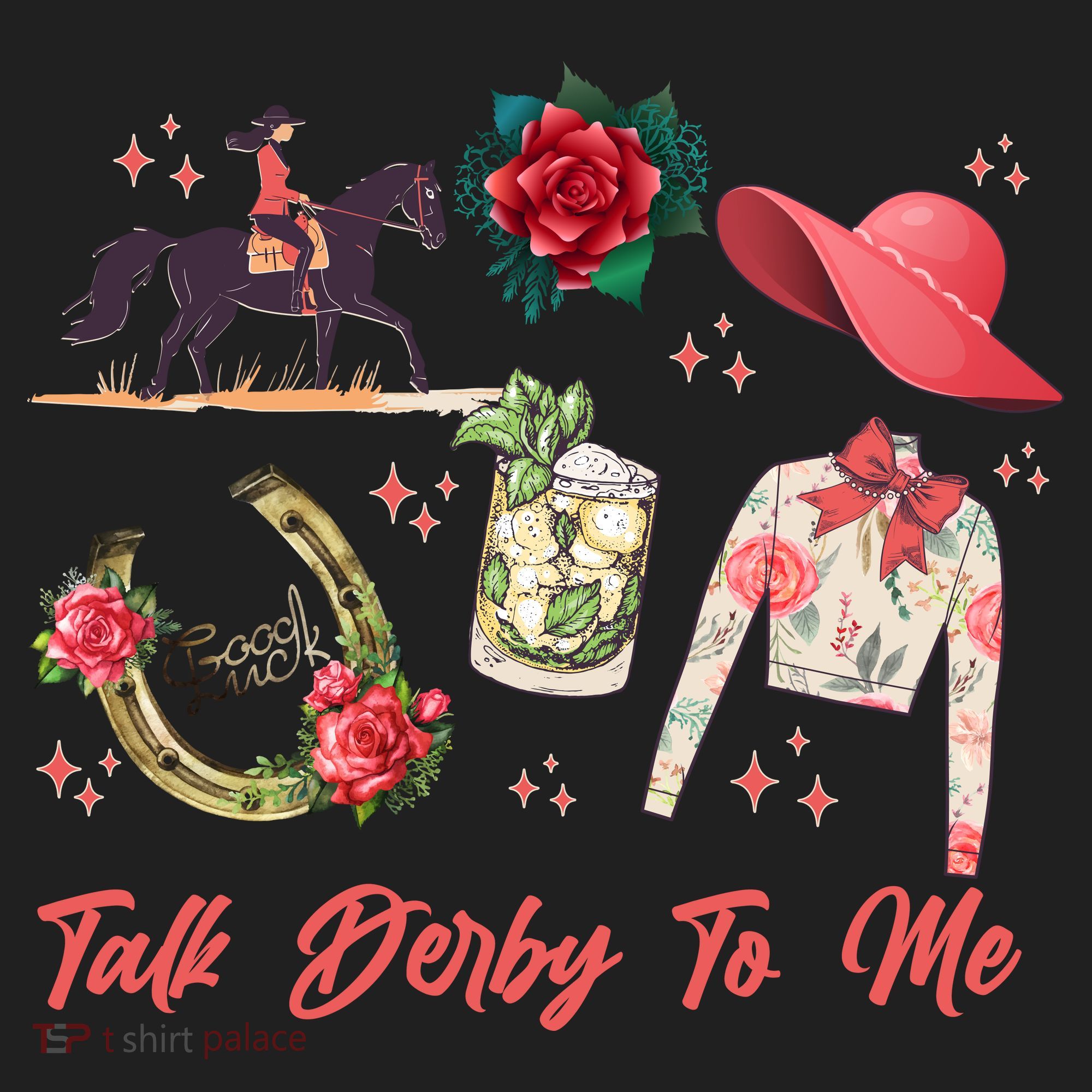 Funny Cute Talk Derby To Me Horse Racing Golf Towel