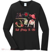 Funny Cute Talk Derby To Me Horse Racing Women's Long Sleeve Shirt thumb 0