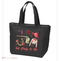 Funny Cute Talk Derby To Me Horse Racing Tote Bag thumb 3