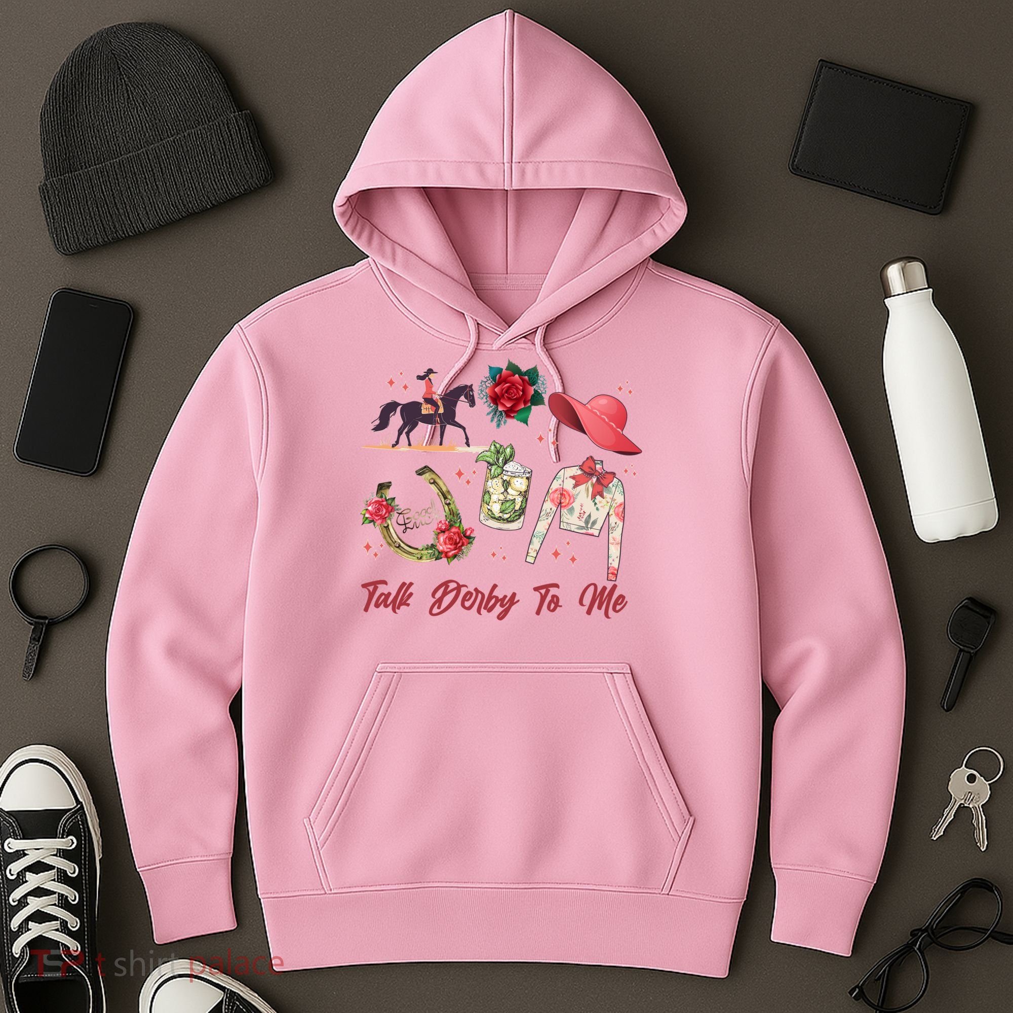 Funny Cute Talk Derby To Me Horse Racing Hoodie