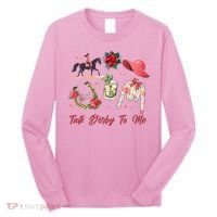 Funny Cute Talk Derby To Me Horse Racing Long Sleeve Shirt thumb 0
