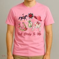 Funny Cute Talk Derby To Me Horse Racing T-Shirt thumb 3