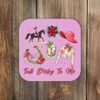 Funny Cute Talk Derby To Me Horse Racing Coaster thumb 0