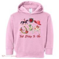 Funny Cute Talk Derby To Me Horse Racing Toddler Hoodie thumb 0