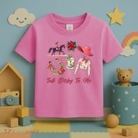 Funny Cute Talk Derby To Me Horse Racing Toddler T-Shirt thumb 3