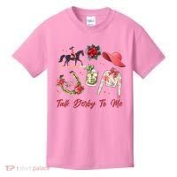 Funny Cute Talk Derby To Me Horse Racing Kids T-Shirt thumb 0