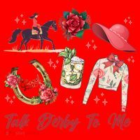Funny Cute Talk Derby To Me Horse Racing Santa Hat thumb 1