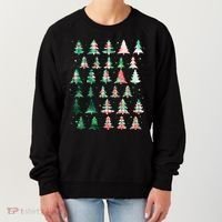Festive Christmas Trees Patterns Mash Up Women's Sweatshirt thumb 0