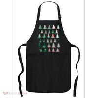 Festive Christmas Trees Patterns Mash Up Apron thumb 0