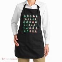 Festive Christmas Trees Patterns Mash Up Apron thumb 2
