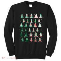 Festive Christmas Trees Patterns Mash Up Sweatshirt thumb 0