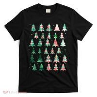 Festive Christmas Trees Patterns Mash Up T-Shirt thumb 0