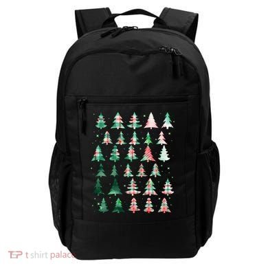 Festive Christmas Trees Patterns Mash Up Backpack