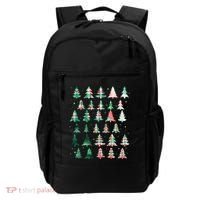 Festive Christmas Trees Patterns Mash Up Backpack thumb 0
