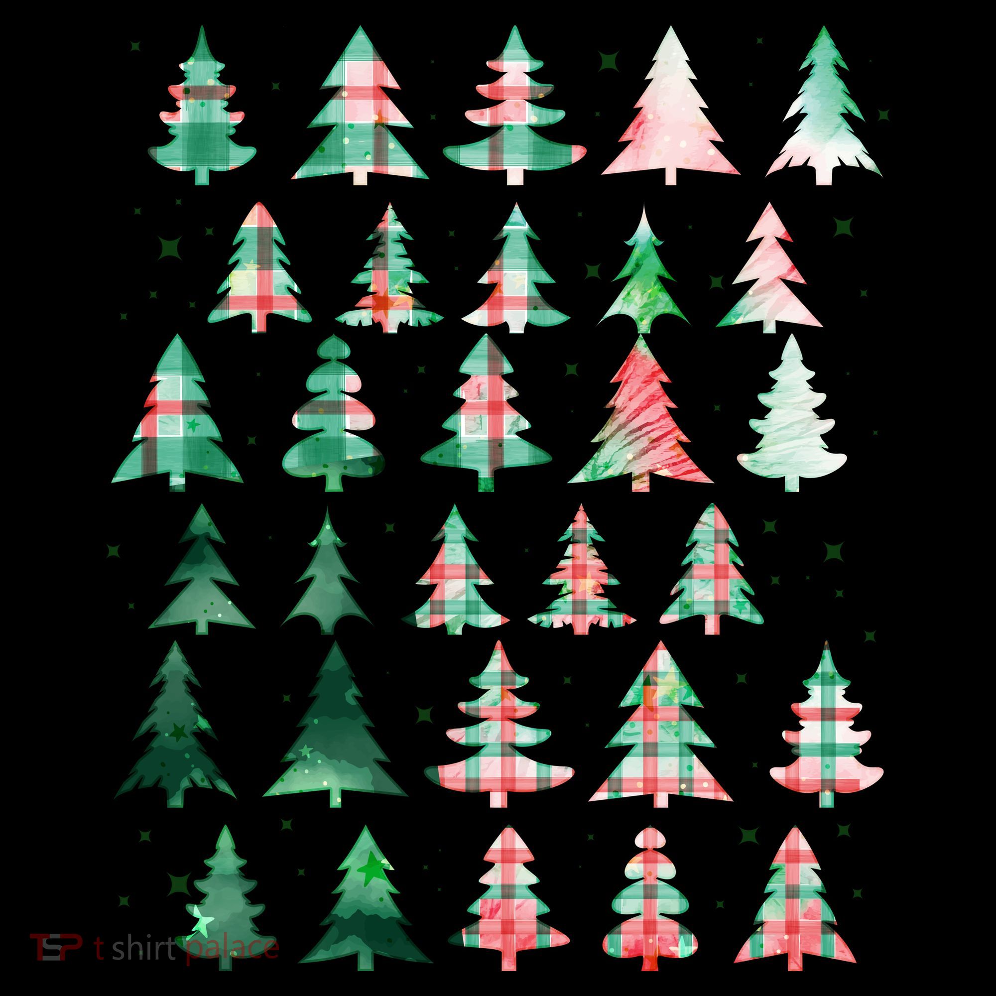Festive Christmas Trees Patterns Mash Up Coffee Mug