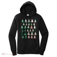 Festive Christmas Trees Patterns Mash Up Women's Hoodie thumb 0