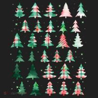 Festive Christmas Trees Patterns Mash Up Tumbler thumb 3