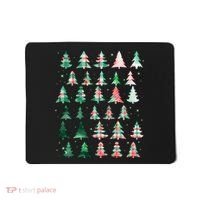 Festive Christmas Trees Patterns Mash Up Mousepad thumb 0