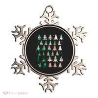 Festive Christmas Trees Patterns Mash Up Ornament thumb 0