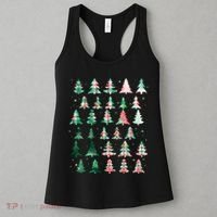 Festive Christmas Trees Patterns Mash Up Women's Tank Top thumb 3