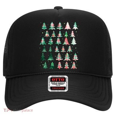 Festive Christmas Trees Patterns Mash Up Hat