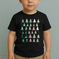 Festive Christmas Trees Patterns Mash Up Toddler T-Shirt thumb 2
