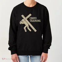 Funny Cross Training Religious Weightlifting Exercise Women's Sweatshirt thumb 0