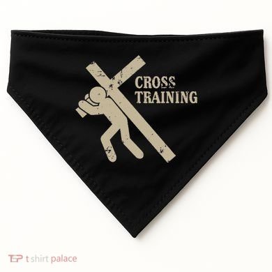 Funny Cross Training Religious Weightlifting Exercise USA-Made Doggie Bandana