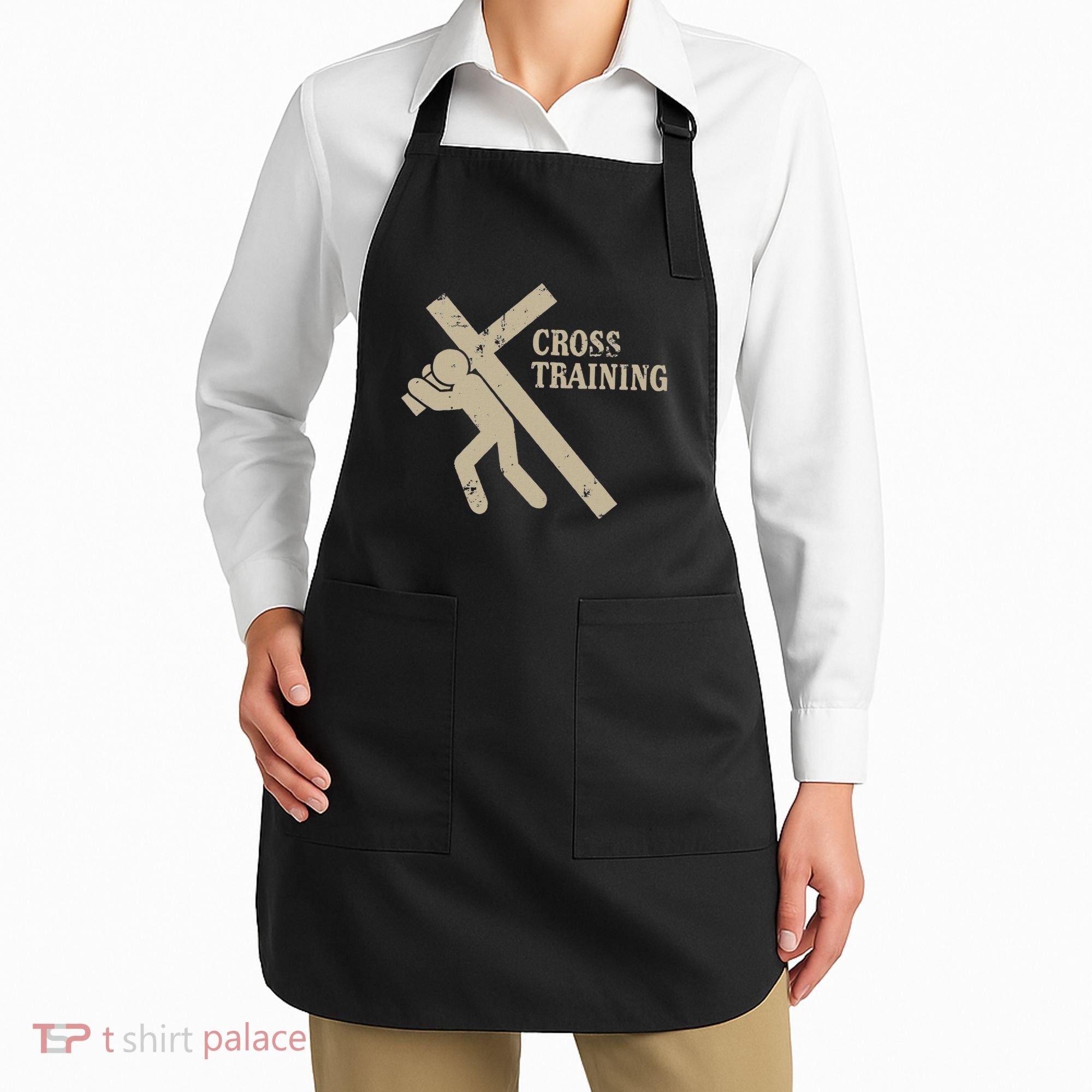 Funny Cross Training Religious Weightlifting Exercise Apron