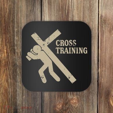 Funny Cross Training Religious Weightlifting Exercise Coaster